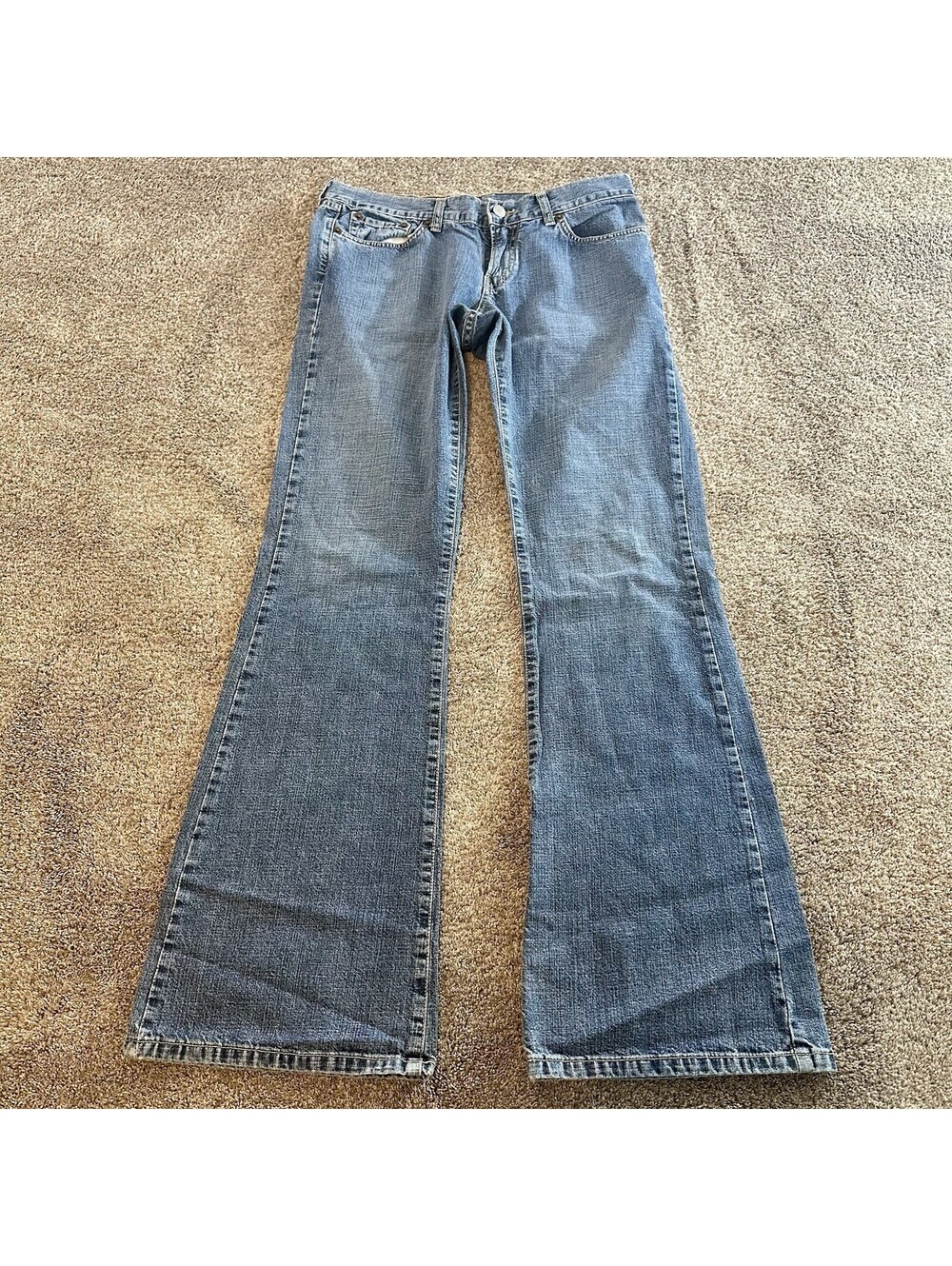 Vintage Lucky Brand Jeans Dungarees Flare Regular Size 8/29 Long Vtg USA Made